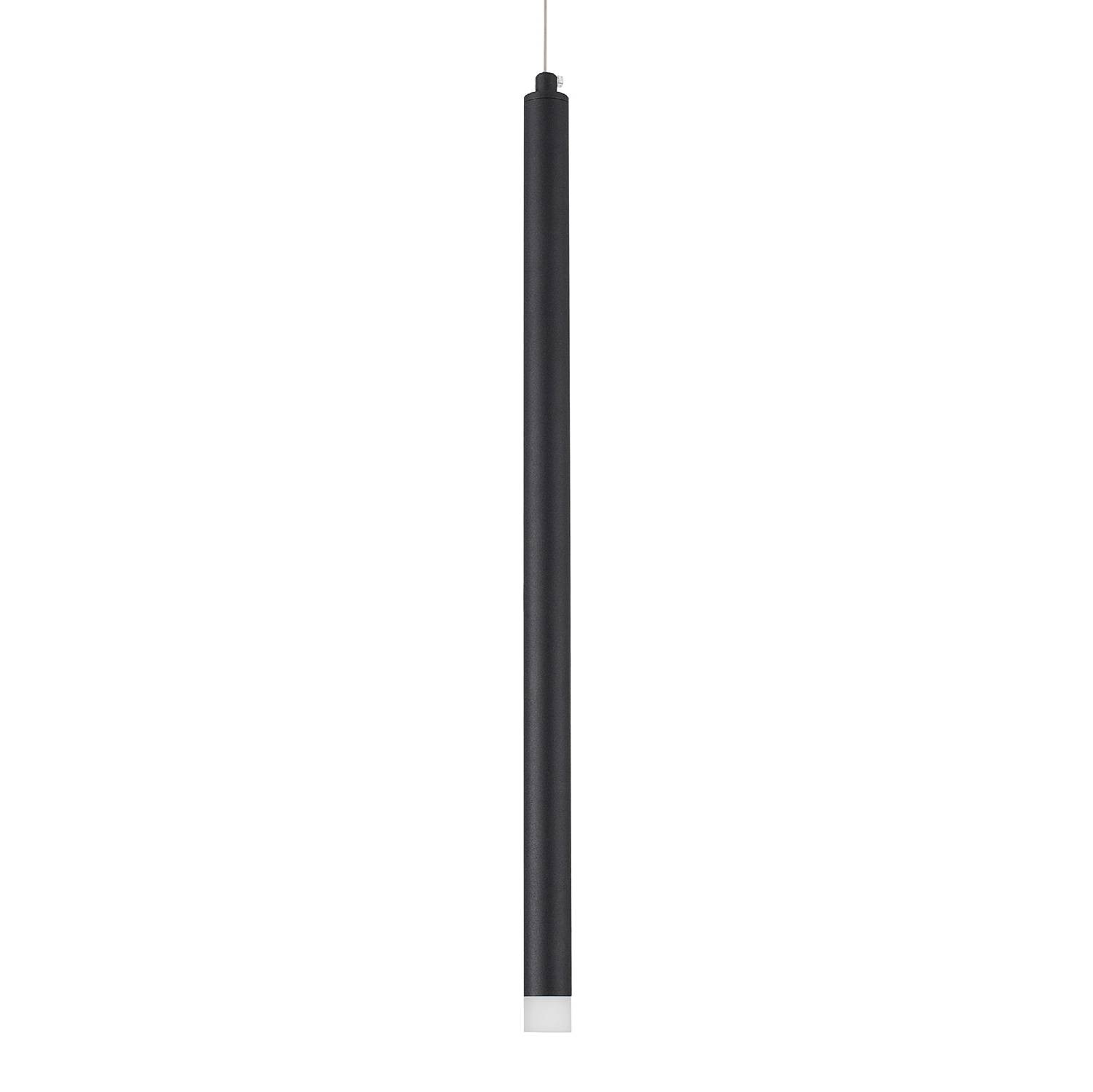 home24 Hanglamp Trimle type A zwart, ronde aluminium LED-lamp
