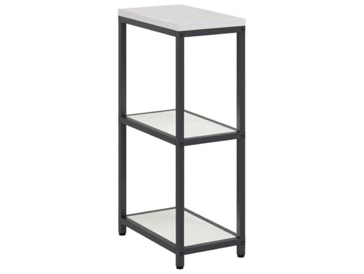 fsahslih Küchenaufbewahrung HATTEM aus Stahl in Weiß, 30 x 50 x 92 cm Vielseitiges Küchenregal aus robustem Metall für Ihre Outdoor Terrasse, den Garten oder die moderne Küche zu Hause.