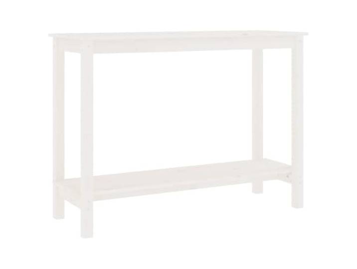 LMTYOENFG Konsolentisch Massivholz Kiefer Weiß 110x40x80 cm Flurtisch Eleganter Tisch aus Kiefernholz für Flur, Wohnzimmer oder Schlafzimmer. Robuste Ablagefläche für Dekoration und Pflanzen.