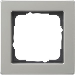 Gira Steckdosenrahmen 021133, E2, System 55, 1-fach, edelstahl