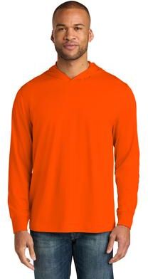 CornerStone CS440LSH Workwear Pro Long Sleeve Hooded Top in Safety Orange size 4XL   Polyester