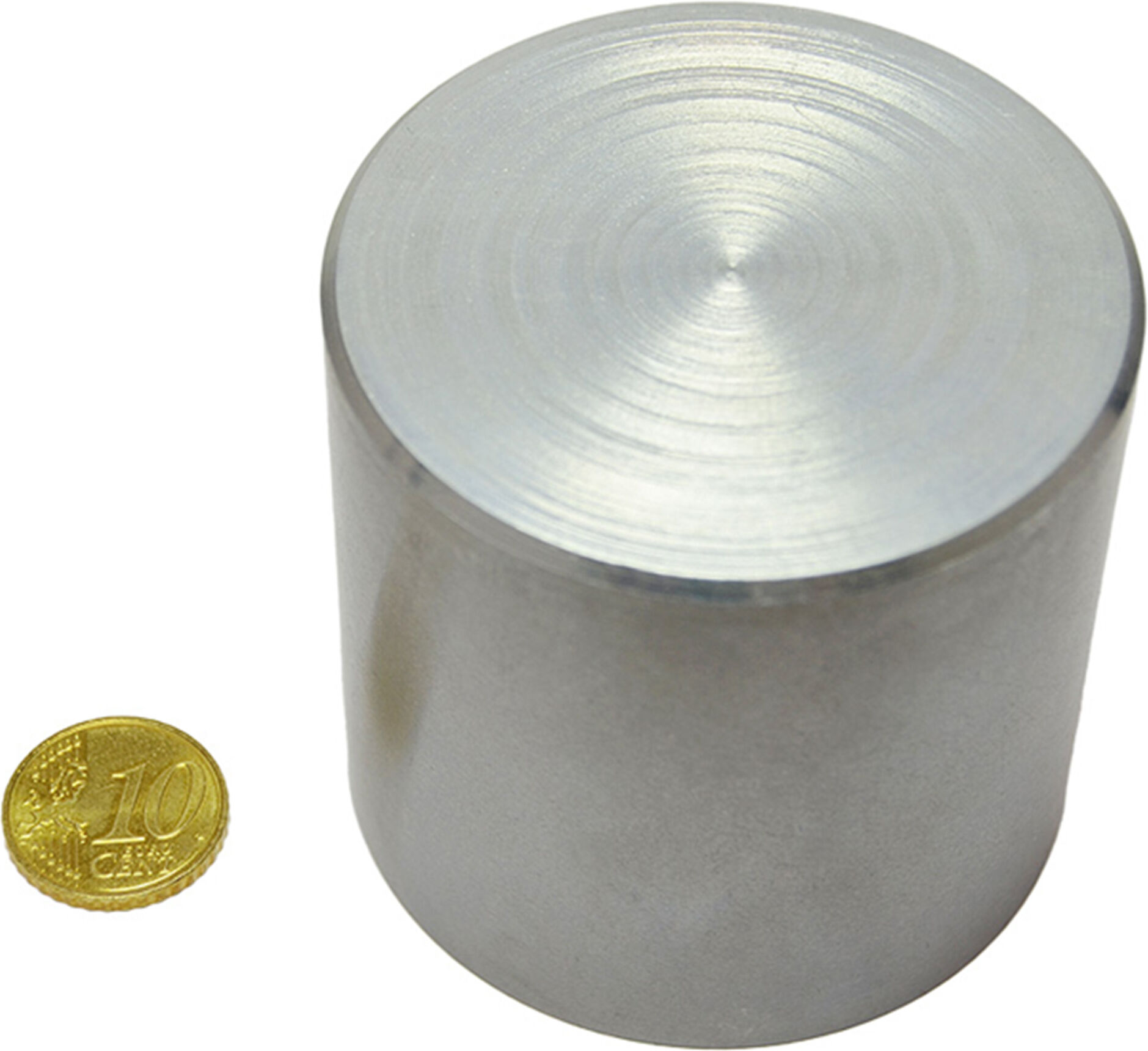 SPRINTIS Aimants grappin cylindrique AlNiCo avec boîtier lisse 63 mm, AlNiCo, acier, argent