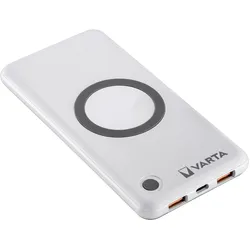 Varta Wireless Power Bank + Ladekabel (15000 mAh, 20 W, 55.50 Wh), Powerbank, Weiss