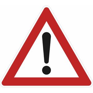 SafetyMarking Verkehrsschild StVO zugelassen, 90 cm, VZ 101, RA2/C, Achtung Gefahrenstelle