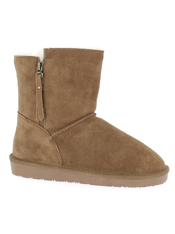 Gooce Leder-Winterboots "Tempe" in Hellbraun - 40