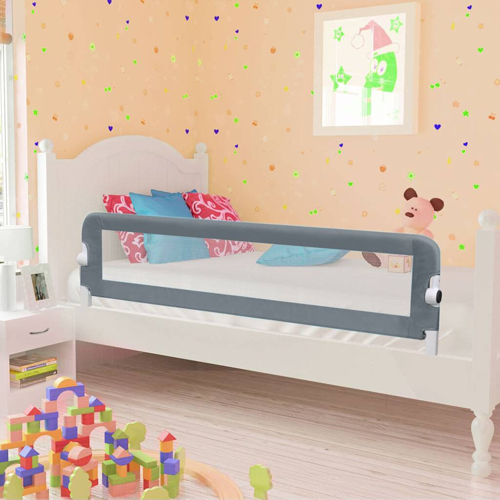 Symple Stuff Lykke Toddler Safety Side Rails Grey 42cm H x 40.5cm W x 120cm L