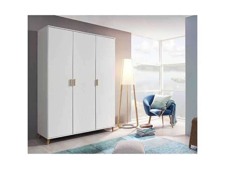 Drehtürenschrank Falun 136cm Weiß