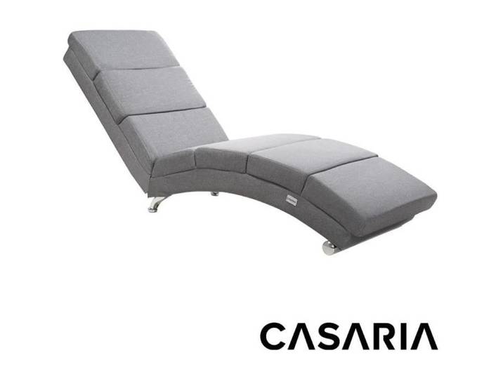 Méridienne London Chaise de relaxation Chaise longue d'intérieur design Fauteuil relax salon gris