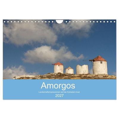 Amorgos - Kykladenimpressionen (Wandkalender 2027 DIN A4 quer), CALVENDO Monatskalender