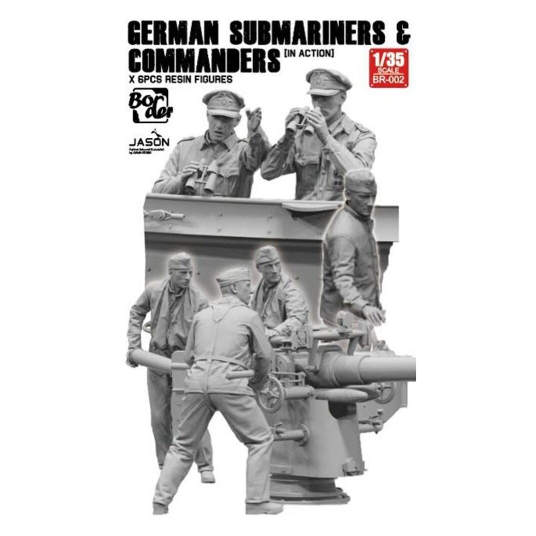 Border Model German Submarines & Commanders Set of 6 Resin Figures (BR-002)