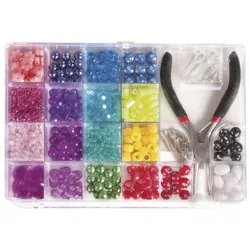 rayher PERLEN-BOX MIT ZANGE 20X13,5CM FARB U. GRÖSSEN MIX BUNT 14797999