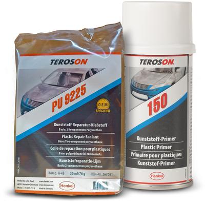 Teroson 2x25 ml PU 9225 2K-Reparatur-Klebstoff + 150 ml 155 Haftgrund [Hersteller-Nr. 40974718]
