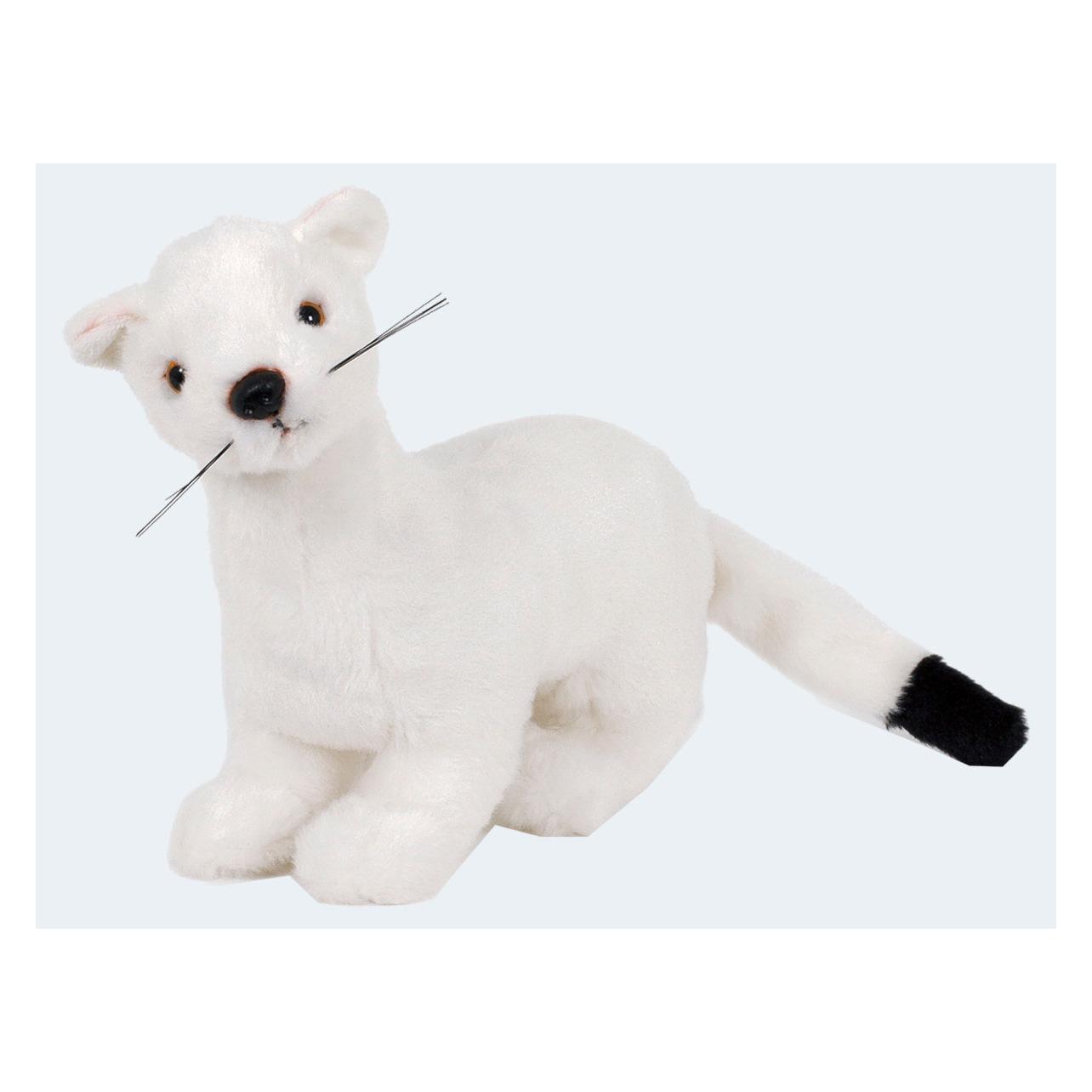 Semo Unbekannt Stofftier Wiesel, 23 cm, Kuscheltier, Plüschtier, Hermelin, weiss (23 cm) (ZZV-09TW01)