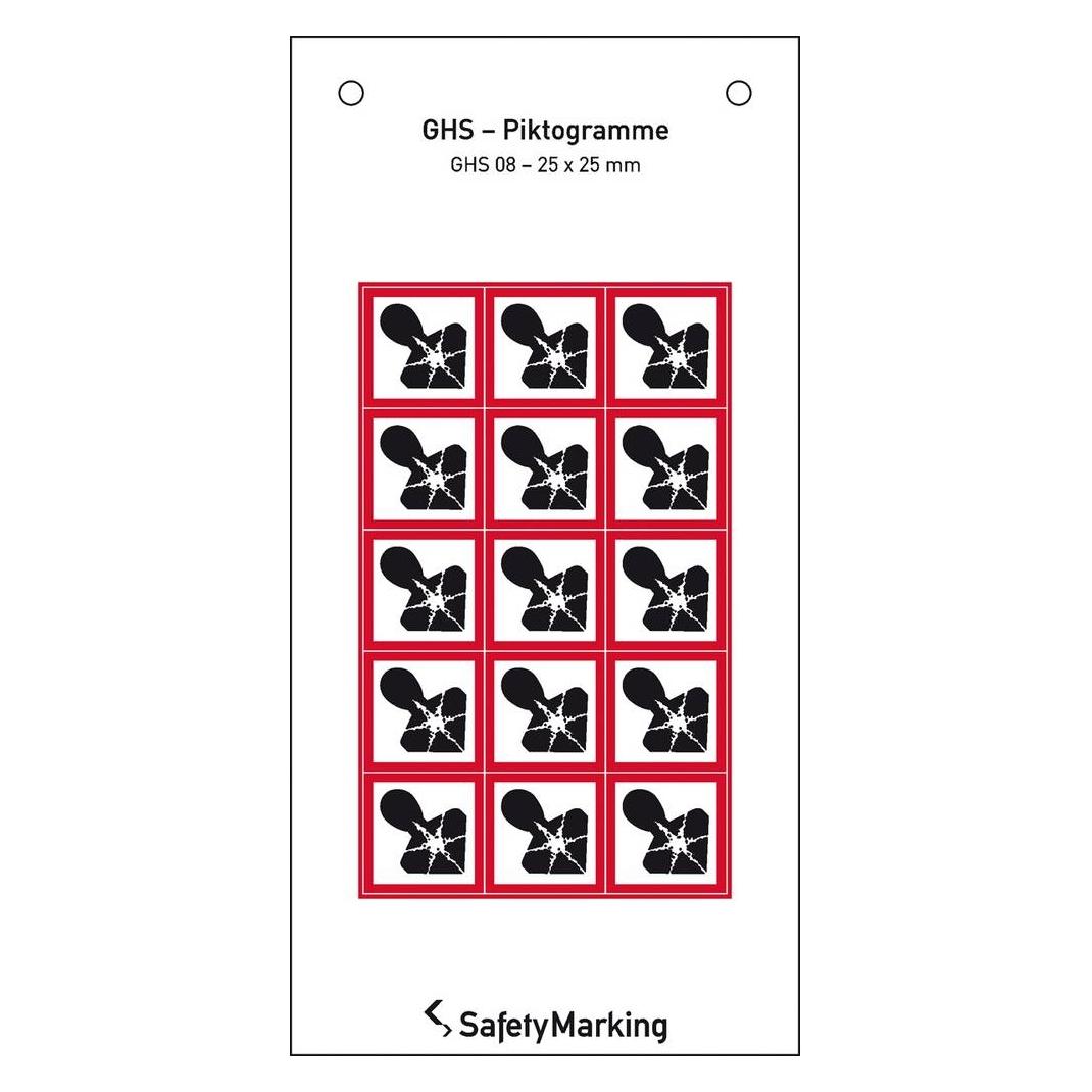 SafetyMarking GHSGefahrenpiktogramm Symbol 08 Gesundheitsgefahr 2. (30.3551.08)