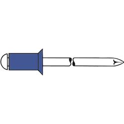 GESIPA Blindniete Stahl/Stahl - Senkkopf - 5x8 - Klemmbereich 2-4 mm