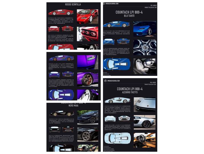 Spot Fuelme, Lamborghini LP800 Contash 1:64 Modèle de voiture en résine