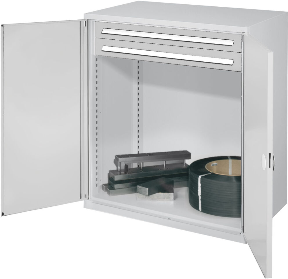 Kappes Schwerlastbeistellschrank Mod. 64 RAL 7035 Doppelwandtüren mit Ausstattung (1471.05.2013)