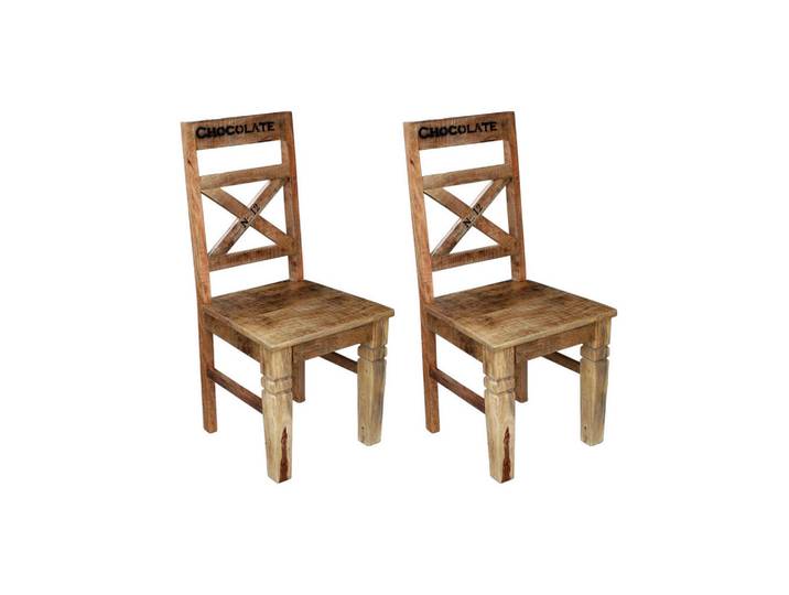 Mid.you Stuhl-Set, Natur, Holz, Mangoholz, massiv, eckig, 45x100x45 cm, Esszimmer, Stühle, Esszimmerstühle, Esszimmerstühle-Set
