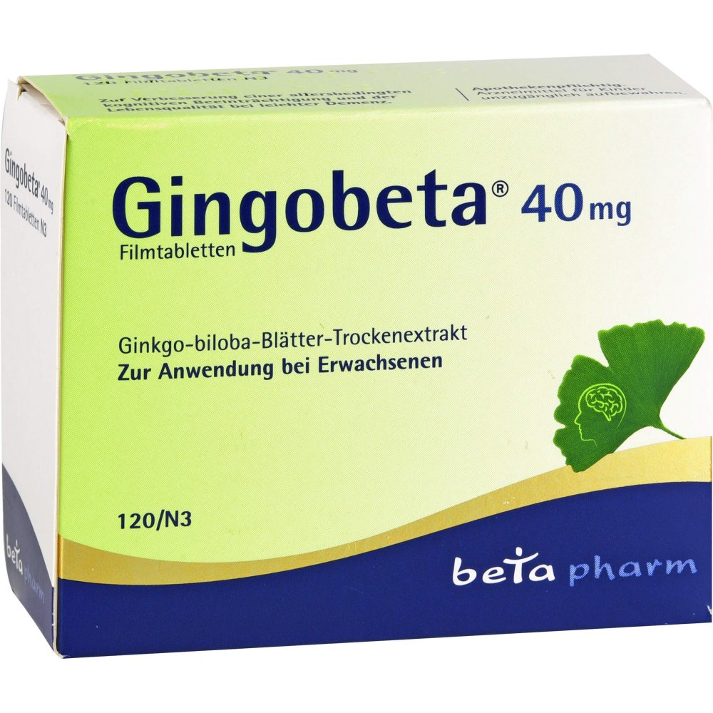 betapharm Arzneimittel GmbH Gingobeta 40 mg Filmtabletten 12461611