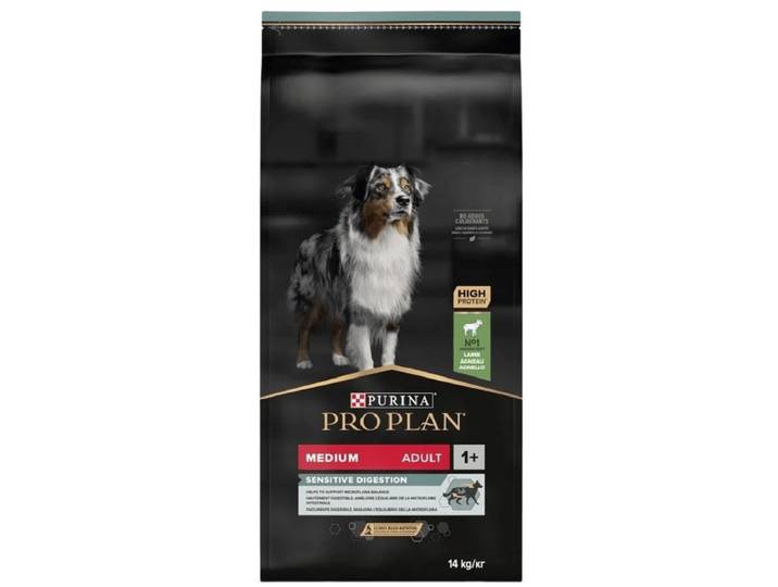 Purina Pro Plan Aliment sec pour chien à l'agneau Soutien digestif 14 kg