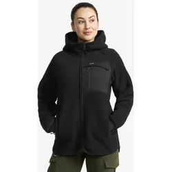 Sherpa Hoodie Damen Caviar, Größe:2XL - Damen > Oberteile > Fleece & Midlayers - Schwarz