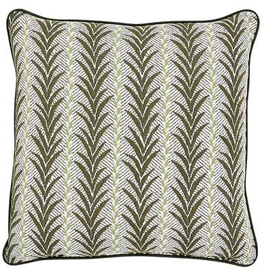 "Acanthus Stripe Sunbrella Outdoor Pillow - Fern 12""x20"" - Ballard Designs"