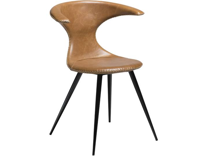 DAN-FORM Stuhl 2er-Set Flair hellbraun Leder