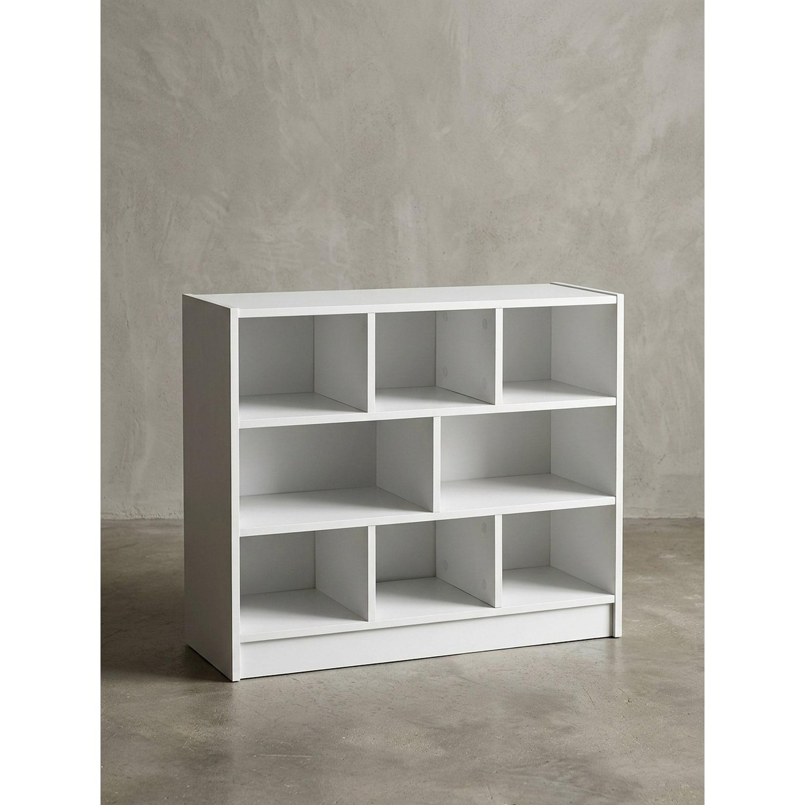 Bücherregal – Weiß, 80x68,5x29,5 cm, mit Fächern, schmal, modern