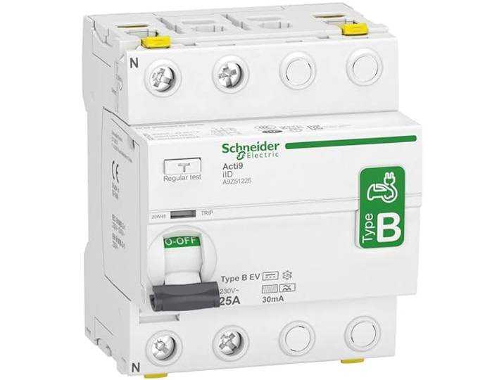 Schneider Electric - Acti9 iID - interrupteur différentiel - 2P - 25A - 30mA - type B - EV - 230V - A9Z51225