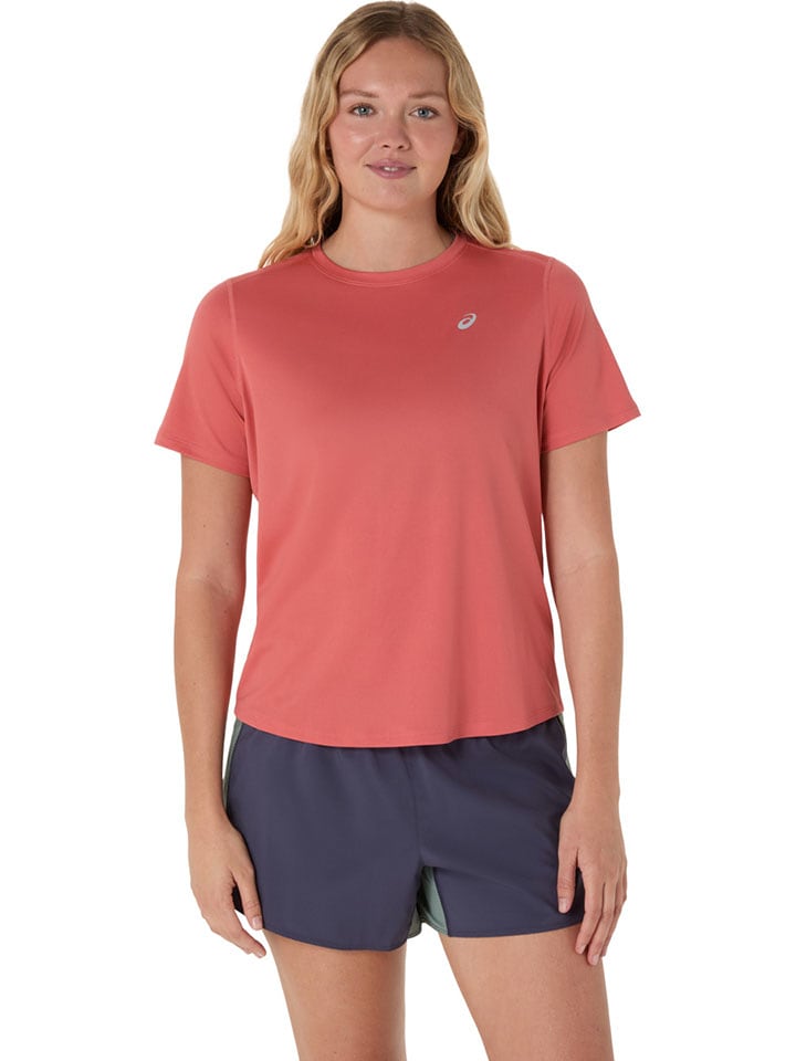 asics Laufshirt in Pink - L