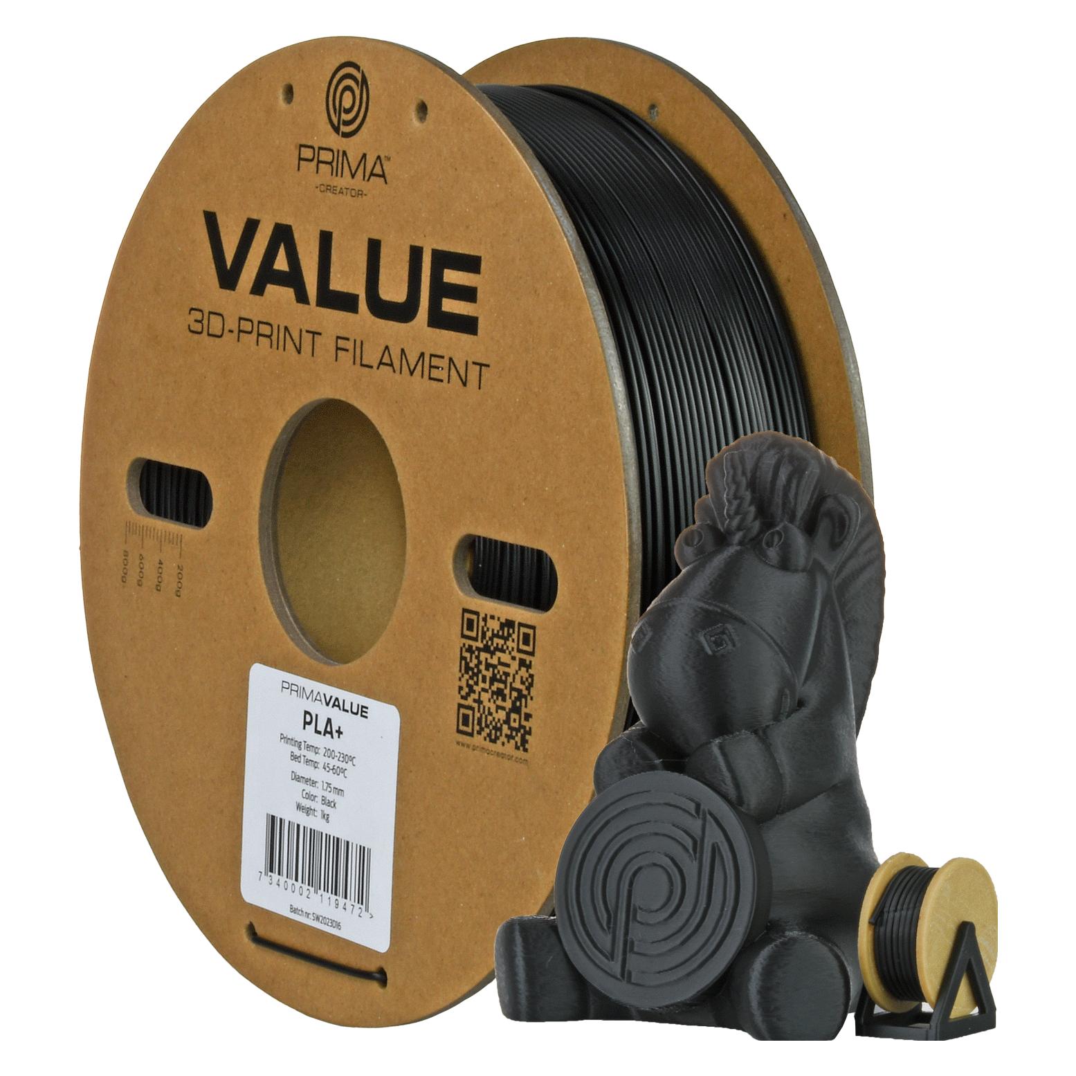 Prima Creator PrimaValue PLA+ (PLA, 3000 g, 1.75 mm) (PV24-PLA-175-3000-LGY)