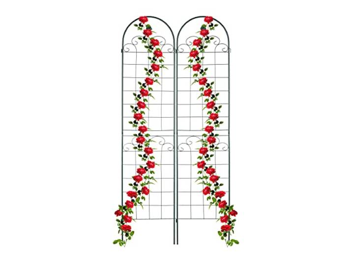 Relaxdays Tuteur à Plantes\, à Poser\, Lot de 2\, pour Plantes grimpantes\, utiles\, ornementales\, HxL : 220 x 50 cm\, Vert
