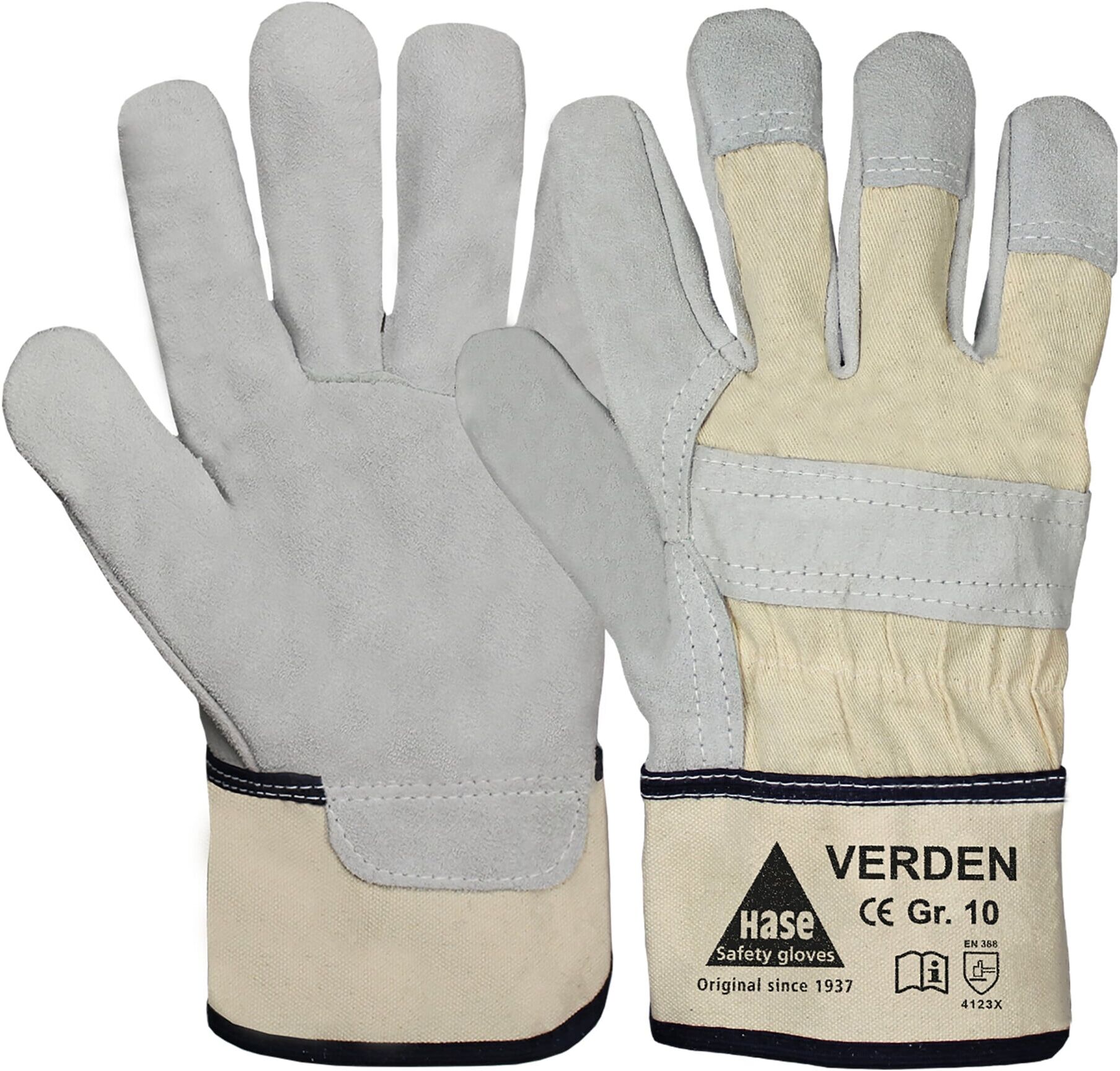 Hase VERDEN, Arbeitshandschuh aus Spaltleder, Größe 6 (211400-6)