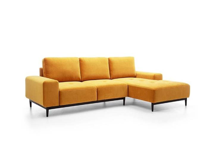 Xlmoebel Ecksofa Gelbes L-Form Sofa mit Bettkasten für gemütliches Wohnen, Ecksofa, Hergestellt in Europa