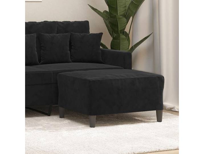 Repose-pied Tabouret-Pouf Noir 70x55x41 cm Velours SHL90285