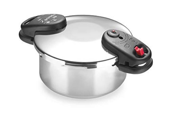 Alza Space - Schnellkochtopf 2,5L, Edelstahl 18/10, 2 Kochstufen, Ergonomisches Design, Energiesparend, Thermoresistente Griffe