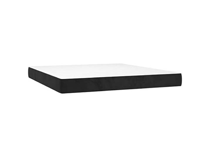 vidaXL Taschenfederkernmatratze Mittel Matratze Bett Matratzen Taschenfederkern Federkernmatratze Schaumstoffmatratze Schwarz 180x200x20cm Samt