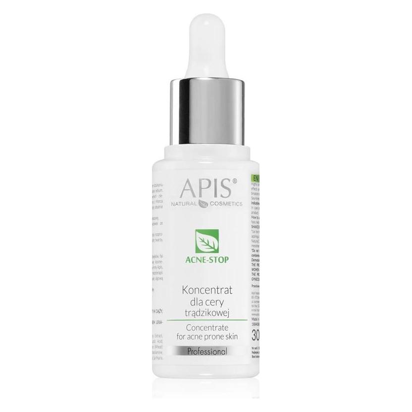Apis Natural Cosmetics Apis Acne-Stop Concentrate For Acne Skin Regulating Sebum Secretion 30Ml (30 ml) (5901810000554)