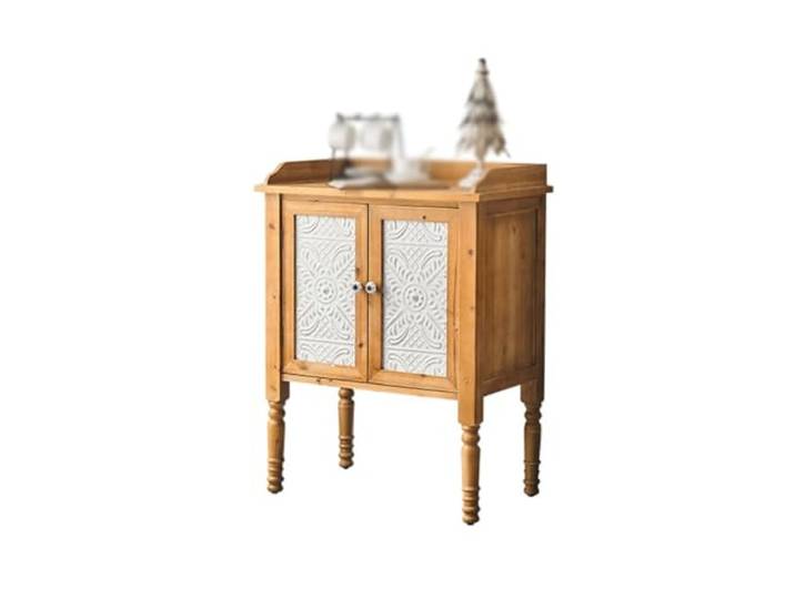 HUMAJORY Konsolenschrank Nordic Country Retro Distressed Massivholz Geschnitztes Sideboard Hotel Wohnzimmer Schlafzimmer Dekoration Aufbewahrung Aufbewahrungsschrank Buffet-Aufbewahrungsschrank