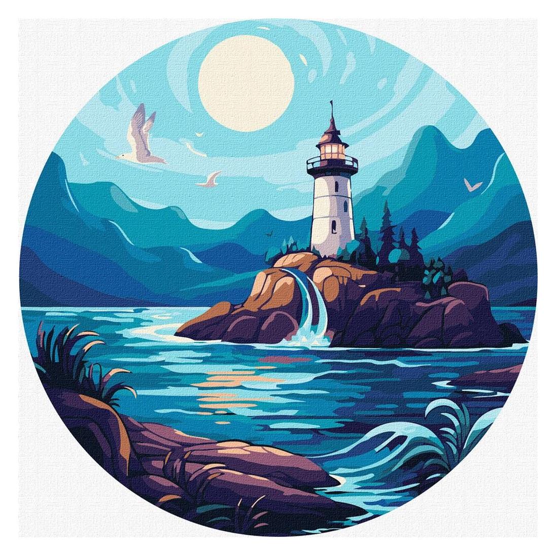 Ideyka Malen nach Zahlen - Ein heller Leuchtturm (KHO-R1155)