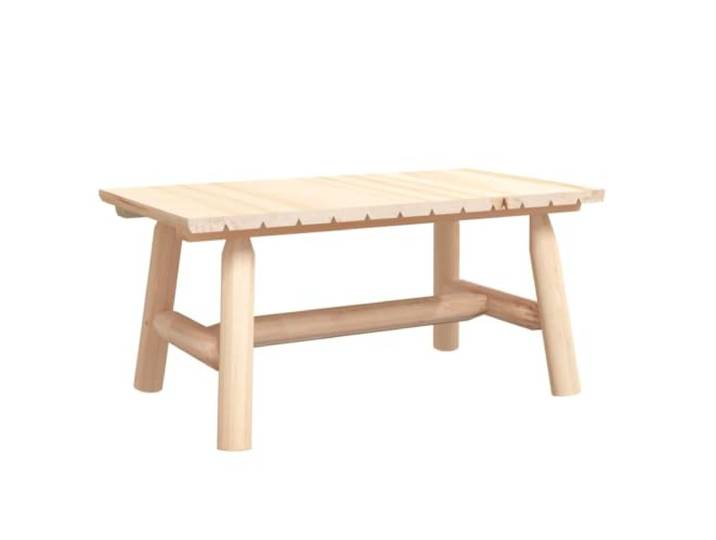 Coespram Couchtisch 90x50x41 cm Massivholz Fichte Sofatisch Holz Kompakter Beistelltisch aus naturbelassener Fichte fuer Wohnzimmer, Balkon und Terrasse mit stabiler Tischplatte.