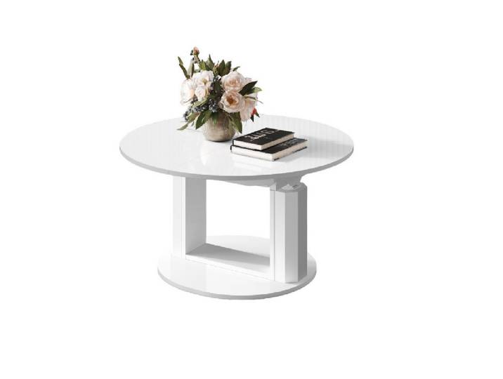 designimpex Couchtisch Design HEM-111 Hochglanz ausziehbar höhenverstellbar Tisch
