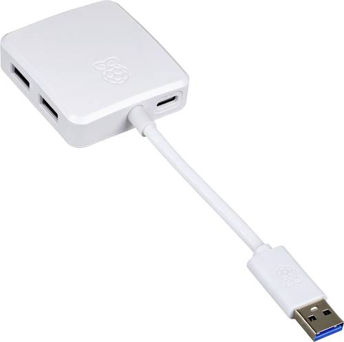 Raspberry Pi SC1636 USB-Hub 4 Port USB-A USB 3.0 5 GBit/s Weiß SC1636