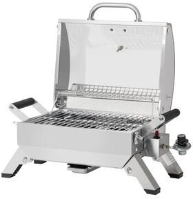 Royal Gourmet Stainless Steel Portable Grill with Two Handles and Folding Legs, Outdoor Backyard BBQ