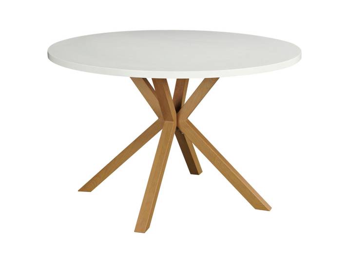 Mid.you Esstisch, Weiß, Metall, rund, eckig, 120x76x120 cm, Esszimmer, Tische, Esstische, Esstische rund
