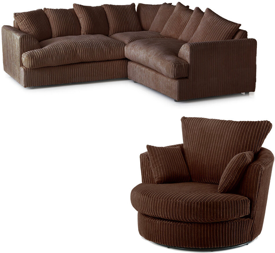 Alpen Home Custinne 2 Piece Corduroy Standard Living Room Set Chocolate 2