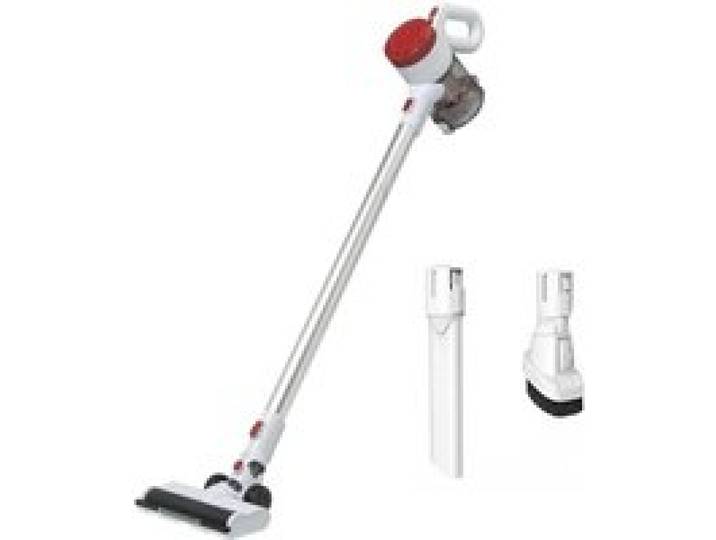 Aspirateur cyclonique sans fil - Avec filtre HEPA brosse de sol motorisée et lumière LED - Léger et polyvalent - Aspirateur (blanc)
