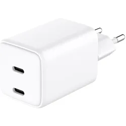 LMP USB-C Dual Port Power Adapter 45 W 3 Stück (45 W, 2 Ports), USB Ladegerät, Weiss