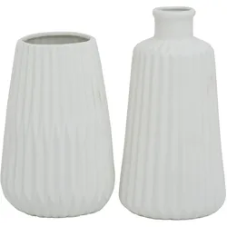 Boltze Vase Esko 2er-Set, Weiß