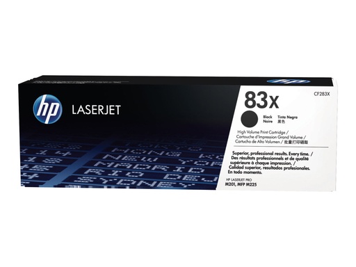 HP 83X - Hohe Ergiebigkeit - Schwarz - original - LaserJet - Tonerpatrone (CF283X) (CF283X)